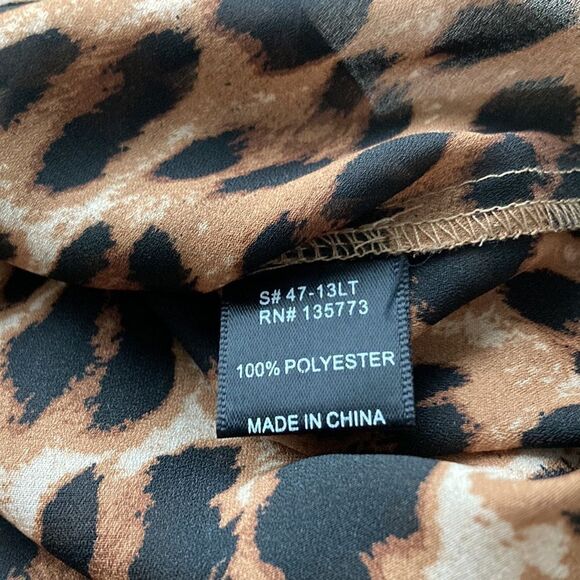 Eleven 22 leopard print high neck blouse-Small - Picture 5 of 7